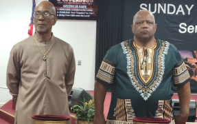 Men praying together